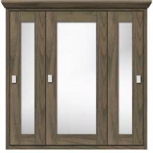 Strasser Woodenwork 85-060 - 30 X 6.5 X 31.5 Inset Med Cab Tri-View 01-Square Dusky Oak