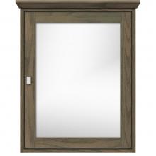 Strasser Woodenwork 85-057 - 24 X 6.5 X 31.5 Inset Med Cab Single Door 01-Square Dusky Oak