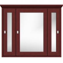 Strasser Woodenwork 57.261 - 36 X 6.5 X 31.5 Inset Med Cab Tri-View Deco Miter Dk Cherry