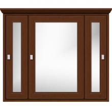 Strasser Woodenwork 57.336 - 36 X 6.5 X 31.5 Inset Med Cab Tri-View Deco Miter Pecan Cherry