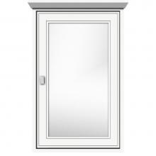 Strasser Woodenwork 57.315 - 19 X 6.5 X 31.5 Inset Med Cab Single Door Deco Miter Sat White