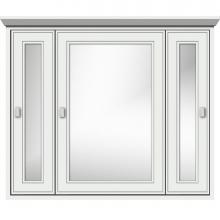 Strasser Woodenwork 57.360 - 36 X 6.5 X 31.5 Inset Med Cab Tri-View Deco Miter Powder Grey