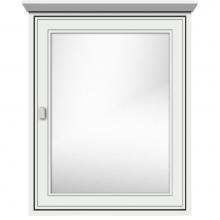 Strasser Woodenwork 57.557 - 24 X 6.5 X 31.5 Inset Med Cab Single Door Deco Miter Powder Grey