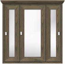 Strasser Woodenwork 85-059 - 30 X 6.5 X 31.5 Inset Med Cab Tri-View Ogee Miter Dusky Oak