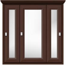 Strasser Woodenwork 57.503 - 30 X 6.5 X 31.5 Inset Med Cab Tri-View Ogee Miter Choc Oak