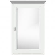 Strasser Woodenwork 57.582 - 19 X 6.5 X 31.5 Inset Med Cab Single Door Ogee Miter Powder Grey