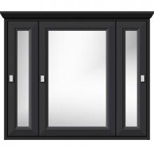 Strasser Woodenwork 57.471 - 36 X 6.5 X 31.5 Inset Med Cab Tri-View Ogee Miter Sat Black