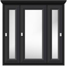 Strasser Woodenwork 57.469 - 30 X 6.5 X 31.5 Inset Med Cab Tri-View Ogee Miter Sat Black