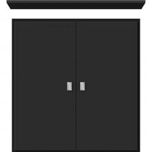 Strasser Woodenwork 75.091 - 24 X 5.5 X 25 Wall Cubby Slab Sat Black