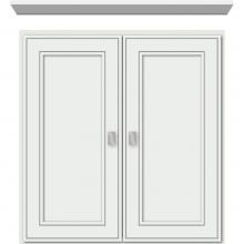 Strasser Woodenwork 76.557 - 24 X 5.5 X 25 Wall Cubby Deco Miter Powder Grey