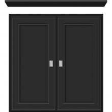 Strasser Woodenwork 76.567 - 24 X 5.5 X 25 Wall Cubby Deco Miter Sat Black