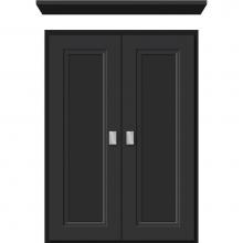 Strasser Woodenwork 76.861 - 18 X 5.5 X 25 Wall Cubby Ogee Miter Sat Black