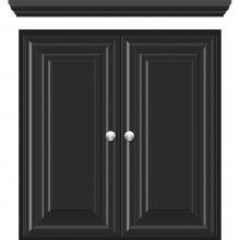 Strasser Woodenwork 74.095 - 24 X 5.5 X 25 Wall Cubby Classic Miter Sat Black