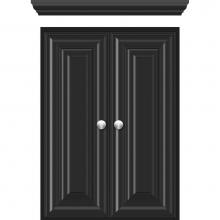 Strasser Woodenwork 74.081 - 18 X 5.5 X 25 Wall Cubby Classic Miter Sat Black