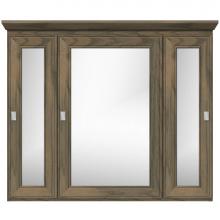 Strasser Woodenwork 85-110 - 36 X 6.5 X 31.5 Tri-View Med Cab Deco Miter Dusky Oak