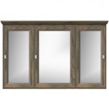 Strasser Woodenwork 85-115 - 48 X 6.5 X 31.5 Tri-View Med Cab Ogee Miter Dusky Oak