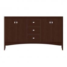 Strasser Woodenwork 36-723 - 60 X 21 X 34.5 Wallingford View Vanity Tiered Miter Choc Cherry Db