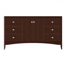 Strasser Woodenwork 36-725 - 60 X 21 X 34.5 Wallingford View Vanity Tiered Miter Choc Cherry Sb