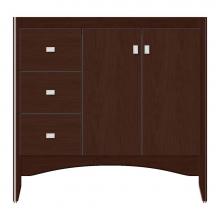 Strasser Woodenwork 36-733 - 36 X 21 X 34.5 Wallingford View Vanity Tiered Miter Choc Cherry Lh