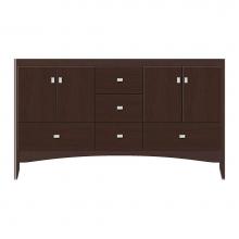 Strasser Woodenwork 36-781 - 60 X 21 X 34.5 Wallingford Vanity Tiered Miter Choc Cherry Db