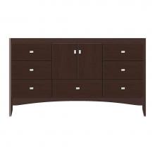 Strasser Woodenwork 36-784 - 60 X 18 X 34.5 Wallingford Vanity Tiered Miter Choc Cherry Sb