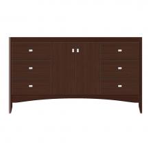 Strasser Woodenwork 37-256 - 60 X 18 X 34.5 Wallingford View Vanity Tiered Miter Choc Oak Sb