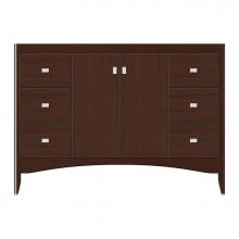 Strasser Woodenwork 37-257 - 48 X 21 X 34.5 Wallingford View Vanity Tiered Miter Choc Oak Sb