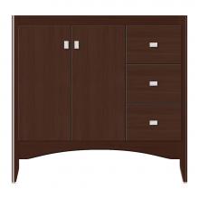 Strasser Woodenwork 37-261 - 36 X 21 X 34.5 Wallingford View Vanity Tiered Miter Choc Oak Rh