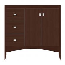 Strasser Woodenwork 37-263 - 36 X 21 X 34.5 Wallingford View Vanity Tiered Miter Choc Oak Lh