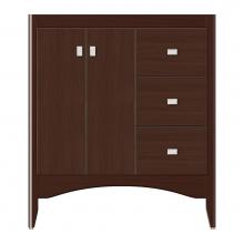 Strasser Woodenwork 37-265 - 30 X 21 X 34.5 Wallingford View Vanity Tiered Miter Choc Oak Rh