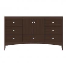 Strasser Woodenwork 37-289 - 60 X 21 X 34.5 Wallingford Vanity Tiered Miter Choc Oak Sb