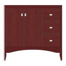 Strasser Woodenwork 37-379 - 36 X 21 X 34.5 Wallingford View Vanity Tiered Miter Dk Cherry Rh