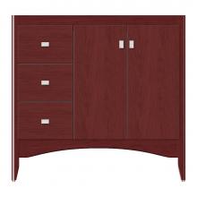 Strasser Woodenwork 37-382 - 36 X 18 X 34.5 Wallingford View Vanity Tiered Miter Dk Cherry Lh