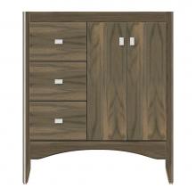 Strasser Woodenwork 37-435 - 30 X 18 X 34.5 Wallingford View Vanity Tiered Miter Dusky Oak Lh