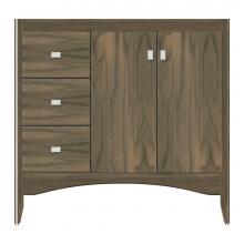 Strasser Woodenwork 37-444 - 36 X 21 X 34.5 Wallingford View Vanity Tiered Miter Dusky Oak Lh