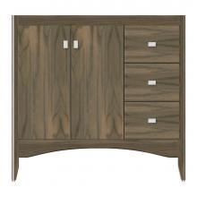 Strasser Woodenwork 37-445 - 36 X 21 X 34.5 Wallingford View Vanity Tiered Miter Dusky Oak Rh