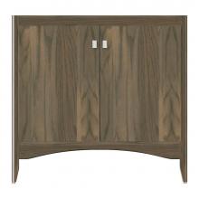 Strasser Woodenwork 37-443 - 36 X 18 X 34.5 Wallingford View Vanity Tiered Miter Dusky Oak Std