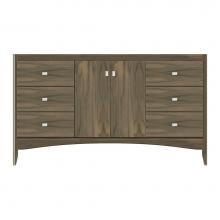 Strasser Woodenwork 37-452 - 60 X 18 X 34.5 Wallingford View Vanity Tiered Miter Dusky Oak Sb