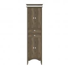 Strasser Woodenwork 37-457 - 19.5 X 18 X 70 Wallingford Linen Tiered Miter Dusky Oak