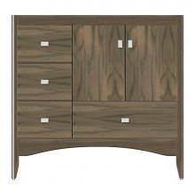 Strasser Woodenwork 37-467 - 36 X 18 X 34.5 Wallingford Vanity Tiered Miter Dusky Oak Lh