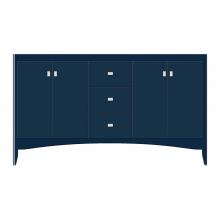 Strasser Woodenwork 37-493 - 60 X 21 X 34.5 Wallingford View Vanity Tiered Miter Lapis Night Db