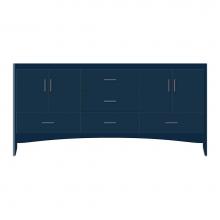 Strasser Woodenwork 37-552 - 72 X 18 X 34.5 Wallingford Vanity Tiered Miter Lapis Night Db