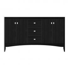 Strasser Woodenwork 37-554 - 60 X 18 X 34.5 Wallingford View Vanity Tiered Miter Midnight Oak Db