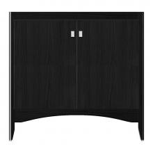 Strasser Woodenwork 37-574 - 36 X 18 X 34.5 Wallingford View Vanity Tiered Miter Midnight Oak Std