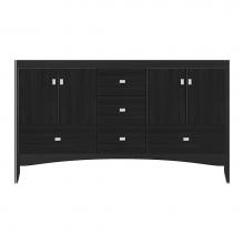 Strasser Woodenwork 37-587 - 60 X 21 X 34.5 Wallingford Vanity Tiered Miter Midnight Oak Db