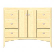 Strasser Woodenwork 37-677 - 42 X 21 X 34.5 Wallingford View Vanity Tiered Miter Nat Maple Sb