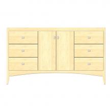 Strasser Woodenwork 37-692 - 60 X 21 X 34.5 Wallingford View Vanity Tiered Miter Nat Maple Sb