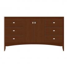 Strasser Woodenwork 37-795 - 60 X 21 X 34.5 Wallingford View Vanity Tiered Miter Pecan Cherry Sb