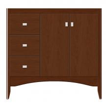 Strasser Woodenwork 37-804 - 36 X 18 X 34.5 Wallingford View Vanity Tiered Miter Pecan Cherry Lh