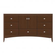 Strasser Woodenwork 37-829 - 60 X 21 X 34.5 Wallingford Vanity Tiered Miter Pecan Cherry Sb